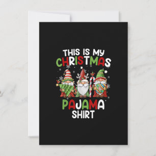 Dit is mijn kerstpajama Shirt Gnomies Gnome Xm Kaart