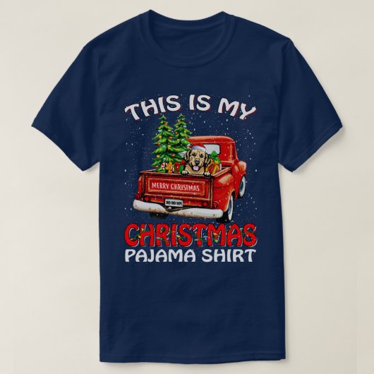 Dit is mijn kerstpajama Shirt Golden Retriever (Design voorkant)