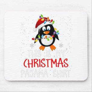 Dit is mijn kerstpajama Shirt pinguïns Santa G Muismat
