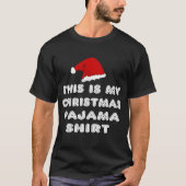 Dit is mijn kerstpajama-Shirt - Santa Hat T-shirt (Voorkant)