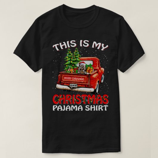 Dit is mijn kerstpajama Shirt Sheepdog Truck T (Design voorkant)