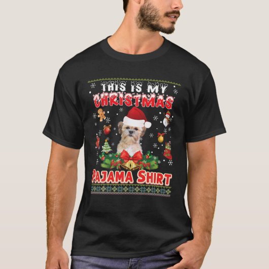 Dit is mijn kerstpajama Shirt Shichon Dog Ugly (Voorkant)
