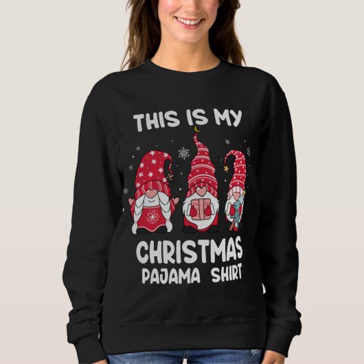 Dit is mijn kerstpajama shirt Xmas Funny Gnome (Voorkant)