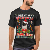 Dit is mijn kerstpajama Siamese kat Ugly Swea T-shirt (Voorkant)