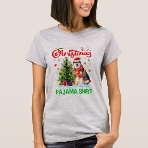 Dit is mijn kerstPajama Siberian Husky Scarf T-shirt