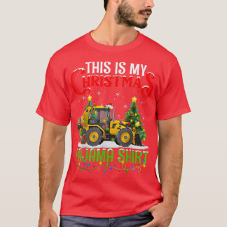Dit is mijn kerstpajama-sneeuw met kerst t-shirt