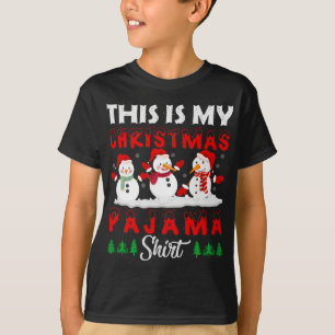 Dit is mijn kerstpajama Snowman T-shirt