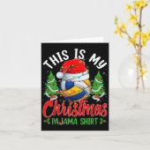Dit is mijn kerstpajama Volleyball Santa Hat X Kaart (Gele Bloem)