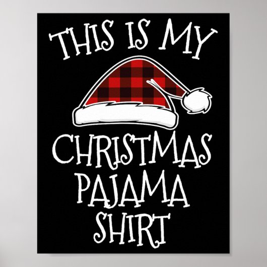 Dit is mijn kerstpajama Xmas Buffalo Red Pset Poster (Voorkant)