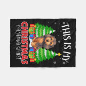 Dit is mijn kerstpyjama apo hond Xmas PJS Fleece Deken (Voorkant (Horizontaal))