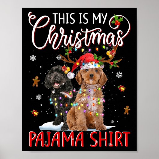 Dit is mijn kerstpyjama apo kerstverlichting poster (Voorkant)