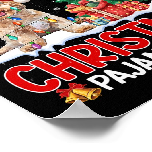 Dit is mijn kerstpyjama apoo Hondenliefhebbers Xma Poster (Hoek)