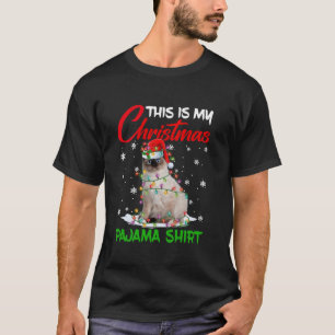 Dit is mijn kerstpyjama Birman Cat Santa Hat X T-shirt