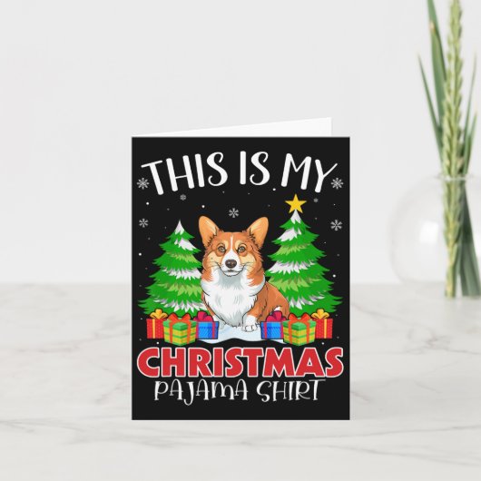 Dit is mijn kerstpyjama Corgi hond Xmas PJS Kaart (Voorkant)
