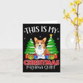 Dit is mijn kerstpyjama Corgi hond Xmas PJS Kaart (Gele Bloem)