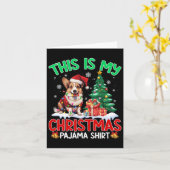 Dit is mijn kerstpyjama corgi Hondenliefhebber xma Kaart (Gele Bloem)