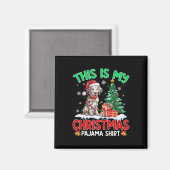 Dit is mijn kerstpyjama Dalmatische Hondenliefhebb Magneet (Voorkant / Achterkant)