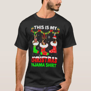 Dit is mijn kerstpyjama Duitse herderhond T-shirt