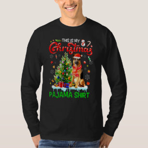 Dit is mijn kerstpyjama Duitse Herdershond Kerst T-shirt