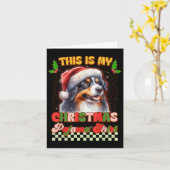 Dit is mijn kerstpyjama, een grappige Australische Kaart (Gele Bloem)