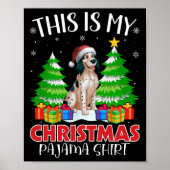 Dit is mijn kerstpyjama Engelse Setter Dog XMA Poster (Voorkant)
