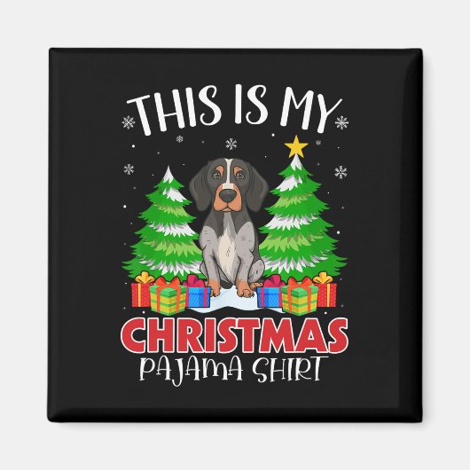 Dit is mijn kerstpyjama Engelse wijzerhond XM Magneet (Voorkant)