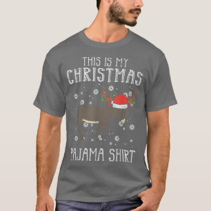 Dit is mijn kerstpyjama Ezel Kerstmis PJs Pyjama T-shirt