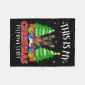 Dit is mijn kerstpyjama-frenchiehond Xmas PJS Fleece Deken (Voorkant (Horizontaal))