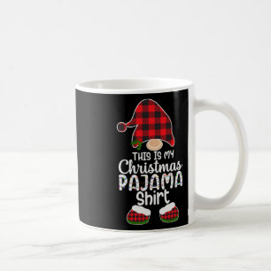 Dit is mijn kerstpyjama-gnoom Xmas Red Plaid 1 Koffiemok