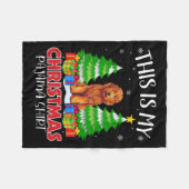 Dit is mijn kerstpyjama Goldendoodle Hond Xmas Fleece Deken (Voorkant (Horizontaal))