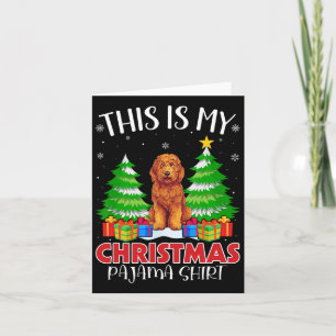 Dit is mijn kerstpyjama Goldendoodle Hond Xmas Kaart
