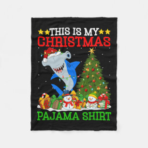 Dit is mijn kerstpyjama Hammerhead Shark Chris Fleece Deken