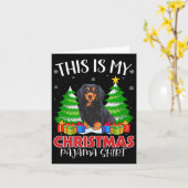 Dit is mijn kerstpyjama Havanese hond Xmas PJS Kaart (Gele Bloem)