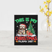 Dit is mijn kerstpyjama Havanese Hondenliefhebbers Kaart (Gele Bloem)
