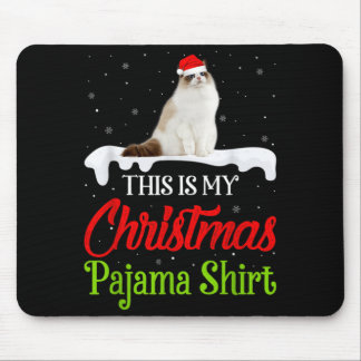 Dit Is Mijn Kerstpyjama Hemd Ragdoll Kat Muismat