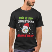 Dit is mijn kerstpyjama honkbal t-shirt (Voorkant)