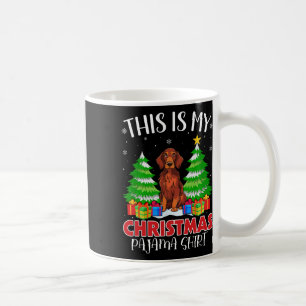 Dit is mijn kerstpyjama Ierse Setter Dog Xmas Koffiemok