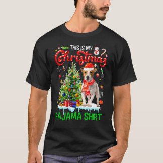Dit is mijn kerstpyjama Jack Russell-sjaal Kerstma T-shirt