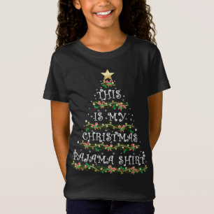 Dit is mijn kerstpyjama kerstboom t-shirt