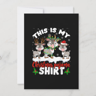 Dit is mijn kerstpyjama Kerstman geit liefhebber c Kaart