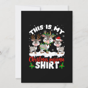 Dit Is Mijn Kerstpyjama Kerstman Geit Liefhebber G Feestdagenkaart
