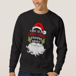Dit is mijn kerstpyjama Kerstman Kerstbaard Hoed Trui