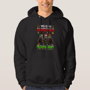 Dit is mijn kerstpyjama Kerstmis Otter-club Hoodie