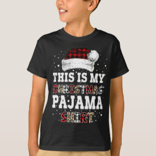 Dit is mijn kerstpyjama Leopard Buffalo Plaid T-shirt
