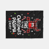 Dit is mijn kerstpyjama leuk kerst rendier fleece deken (Voorkant (Horizontaal))