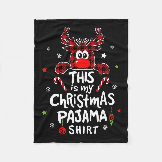 Dit is mijn kerstpyjama leuk kerst rendier fleece deken (Voorkant)