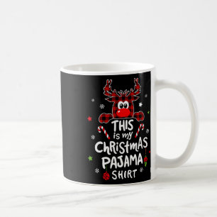 Dit is mijn kerstpyjama leuk kerstrendier koffiemok