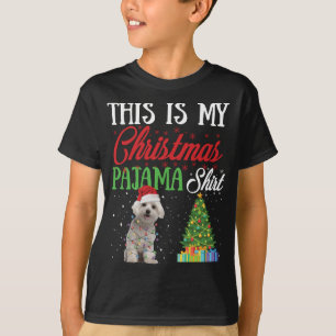 Dit is mijn kerstpyjama Maltezer minnaar hond cade T-shirt