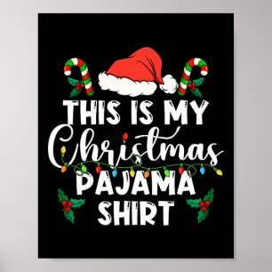 Dit is mijn kerstpyjama met lampjes poster