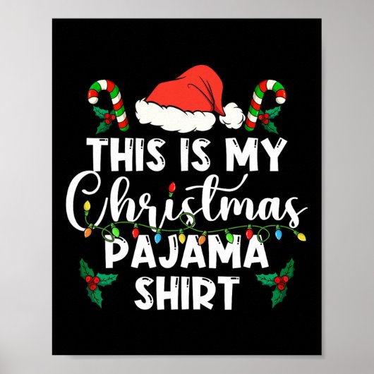 Dit is mijn kerstpyjama met lampjes poster (Voorkant)
